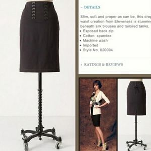 Anthropologie EUC elevenses corset milady skirt